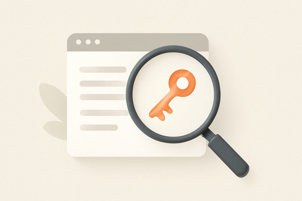 how to see what keywords a website is using