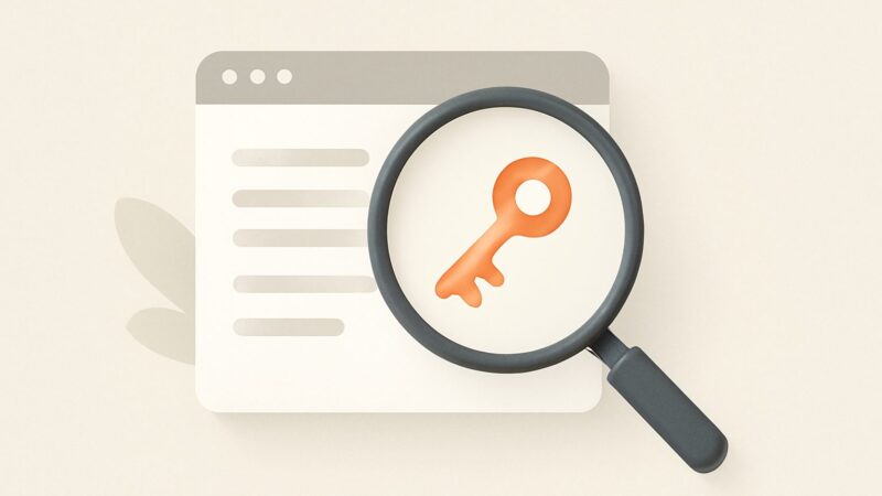how to see what keywords a website is using