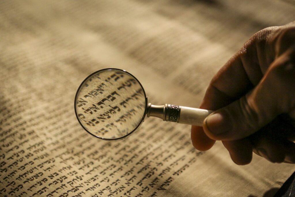 A historic Old Testament scroll rescued from the city of Lodz in Poland.